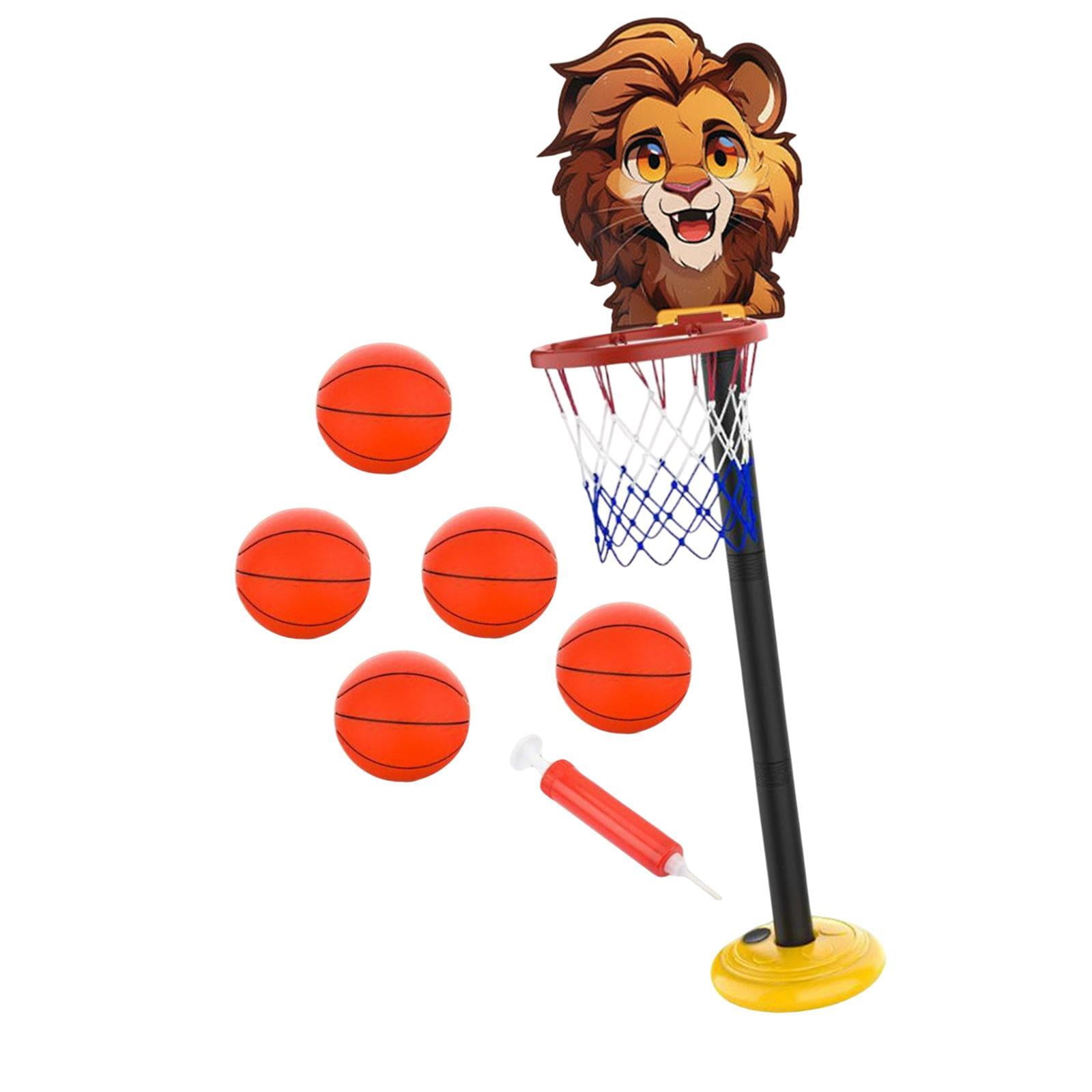 harayaa Basketball Hoop Set for Kids Basketball Stand Basket Supplies Basketball Net for Brown