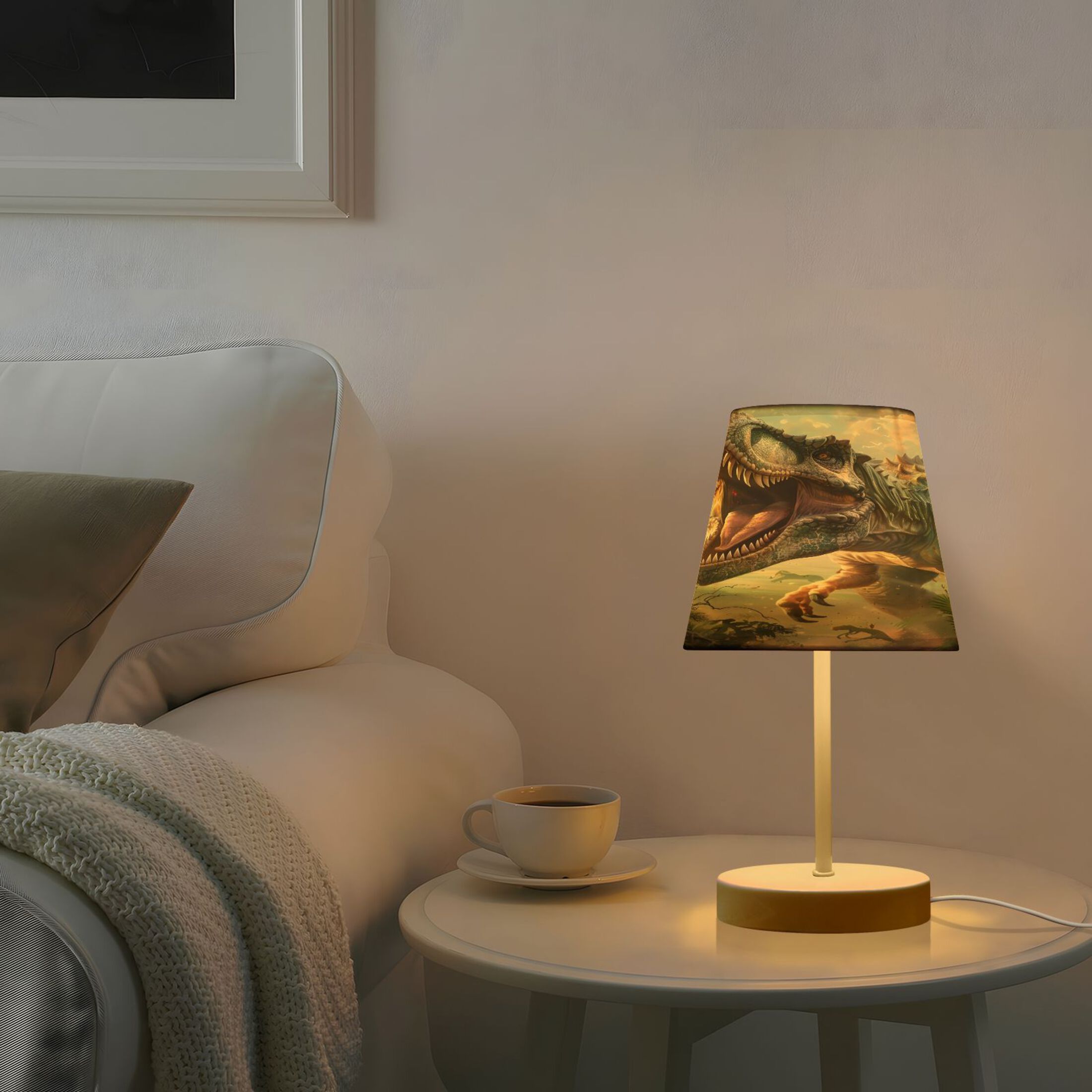 Dinosaur Roar Desk Lamp LED Table Nightstand Lamps with 3 Color Temperatures for Home Bedroom Living Room Decor 8x12