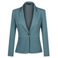 thumbnail image 2 of AZoiNM Women's 2 Piece Pant Suit Set Business Casual One Button Blazer and Trousers Slim Fit Professional Office Outfit, 2 of 9