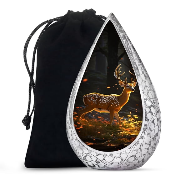 JAGSHASHI Deer - Large Cremation Urns - Urn Adult Human Ashes - Large Urns For Human Ashes - Classic Urns - Memorial Urns For Human Ashes - Human Ash Urn - 10 Inch - Large