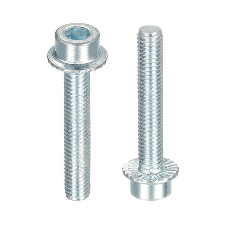 

M6x35mm Flanged Socket Head Screws 10 Pack 8.8 Grade Carbon Steel Flange Bolts