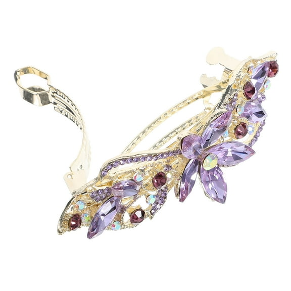 LOLIPPYY Decorative Hair Clips Rhinestone Secure Hold 1Set Flower Shape for Parties Women