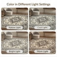 thumbnail image 7 of ODIKA Boho Neutral Vintage Farmhouse Geometric Hallway Pink Bathroom Fall Flowing Non-Slip Low Profile for Guest Room, Lounge, Apartment, 7 of 7