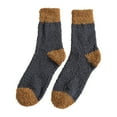 thumbnail image 3 of Babysbule Mens Socks Winter Men Coral Fleece Socks Middle Tube Sleeping Home Solid Stocking, 3 of 5