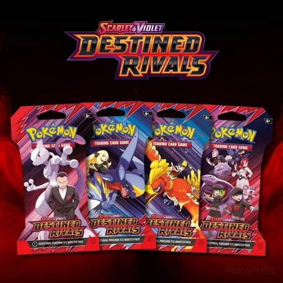 Destined Rivals Booster Pack Art Set Bundle of 4 - SV10 Sleeved