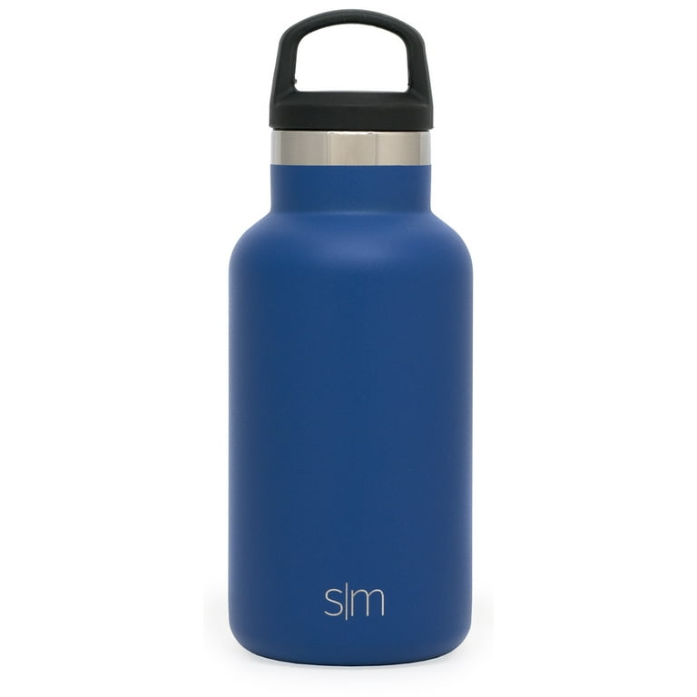 Simple Modern 12 Oz. Ascent Water Bottle - Stainless Steel Hydro with  Handle Lid - Double Wall Tumbler Flask Vacuum Insulated Blue Small Reusable