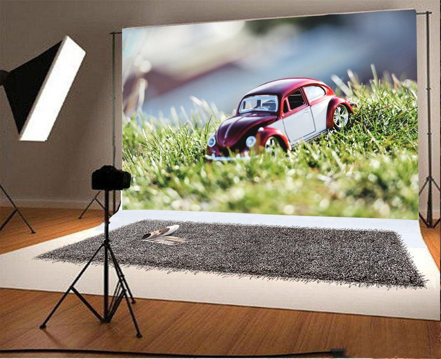 Grass Car Tire Photography Backdrops Photo Props Studio Background 5x7ft 