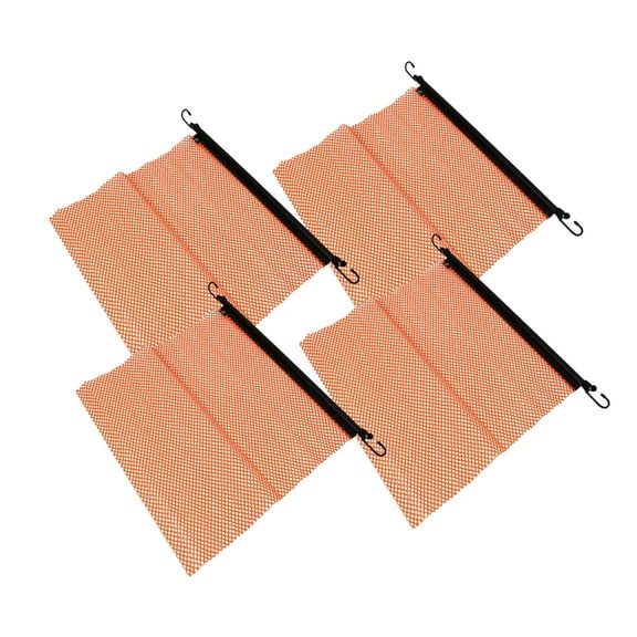 (4 Pack) Safety Flag w/ Rubber Bungee and Jersey Mesh Construction - Orange - 18" x 18"