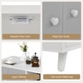 thumbnail image 7 of Demi Bonn 35" Hidden Cat Litter Box Enclosure with Divider and Double Doors, Cat House Washroom Furniture, Gray, 7 of 7
