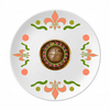 Realistic Casino Turntable Illustration Flower Ceramics Plate Tableware Dinner Dish