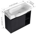 thumbnail image 2 of 28'' Wall-Mounted Bathroom Vanity with White Ceramic Sink & Soft-Close Door, KD-Packing, 2 of 9