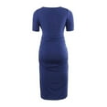 thumbnail image 4 of Teissuly Woman Solid Short Sleeve Breast-Feeding Pregnant Nursing Dress, 4 of 4