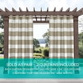 thumbnail image 2 of Exclusive Home Curtains Cabana Stripe Indoor/Outdoor Light Filtering Grommet Top Curtain Panels, 54"x108", Taupe, Set of 2, 2 of 7
