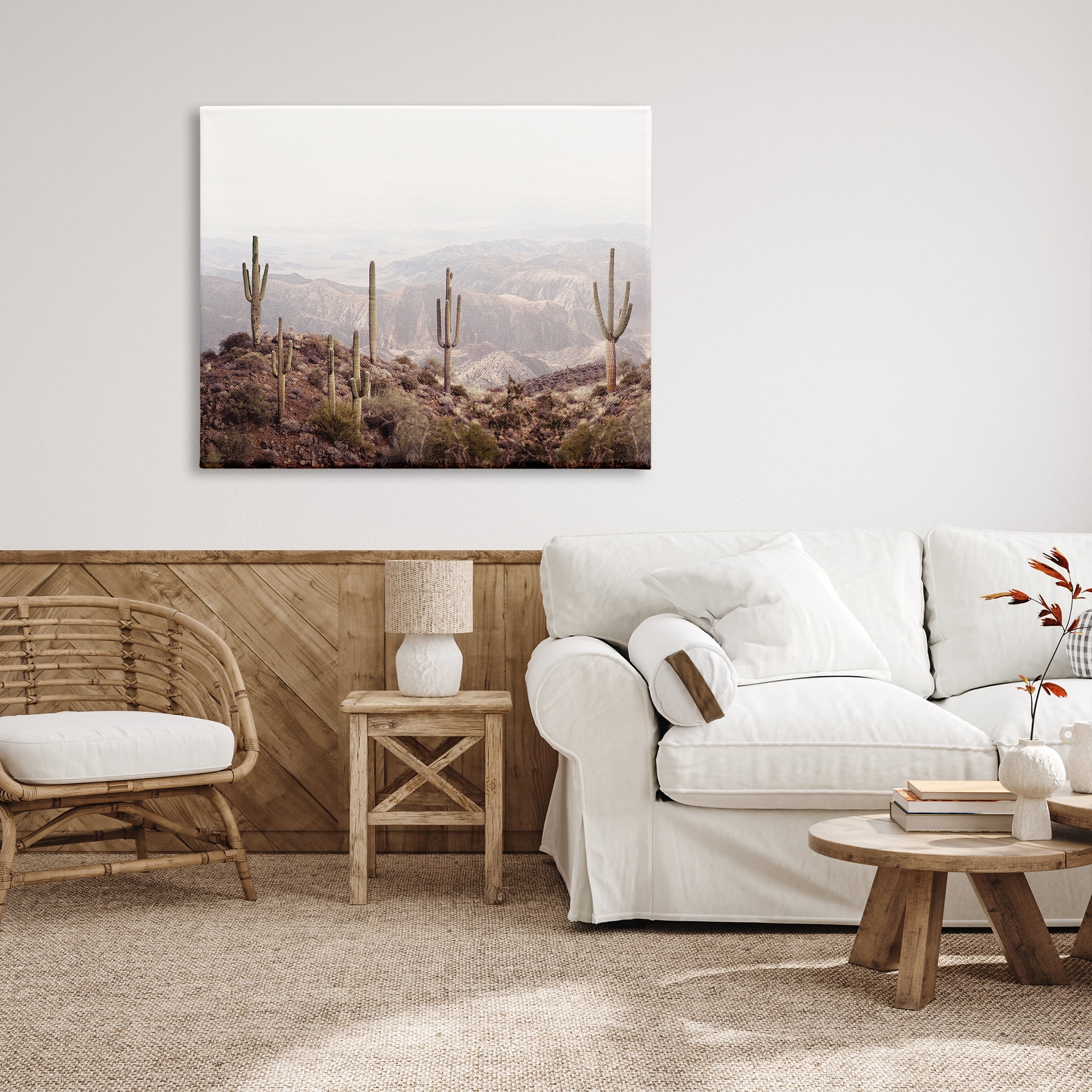 Stupell Industries Cacti Overlooking Desert Nature Photography Gallery Wrapped Canvas Print Wall Art, 48 x 36