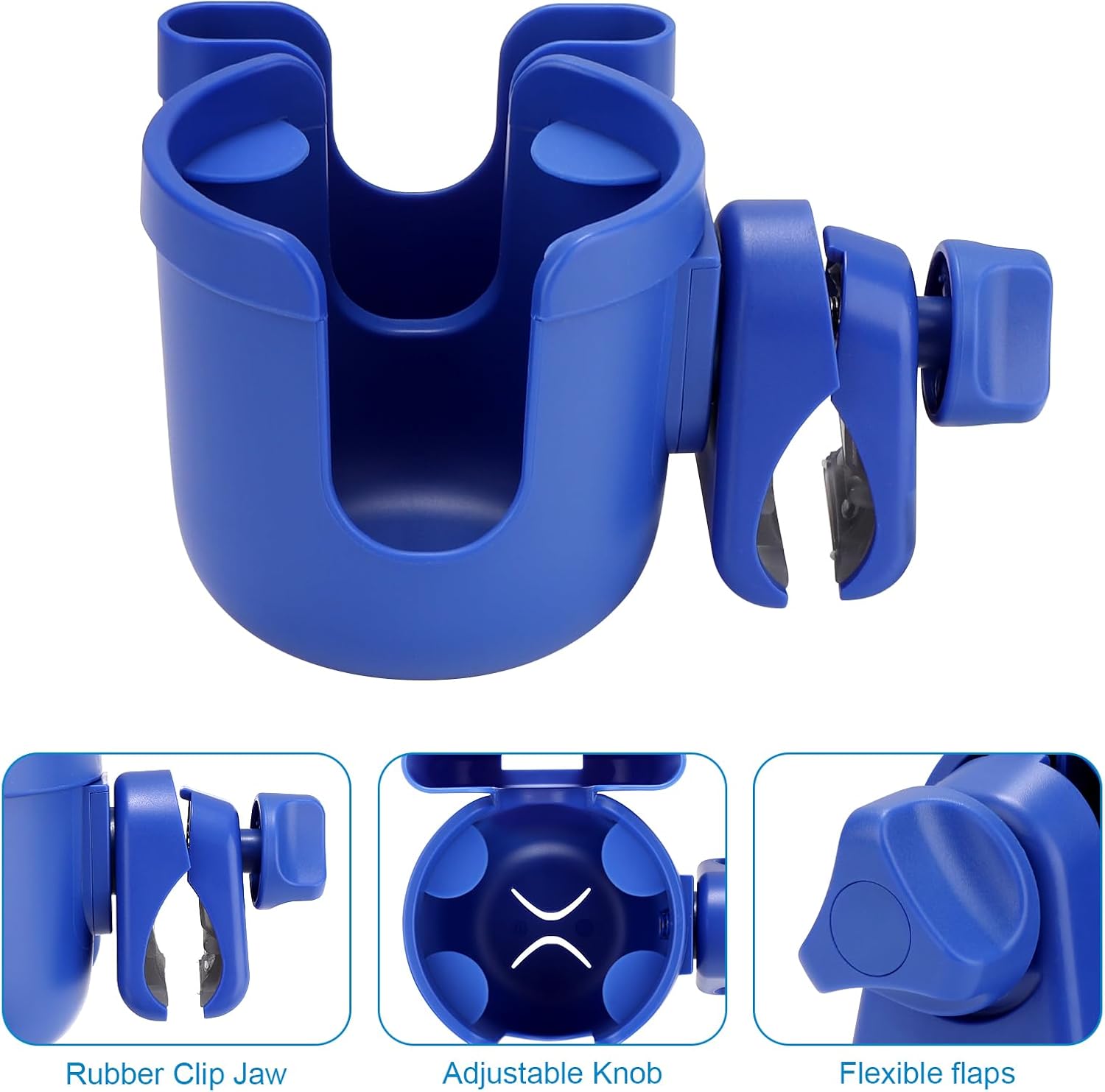 Stroller Cup Holder with Phone Holder, Bike Cup Holder, Universal Cup Holder for Uppababy Nuna Doona Strollers, 2-in-1 Cup Phone Holder for Walker Wheelchair Scooter Accessory