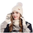 thumbnail image 1 of Hat Scarf And Glove Set Winter Warm Baby Accessories Soft Knit Three Piece Outfit For Cold Weather, 1 of 9