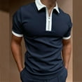 thumbnail image 2 of Eashery Mens Blouse Short Sleeve T Shirt Men Polo T Shirts Mens Graphic Tank Tops Dark Blue XL, 2 of 2