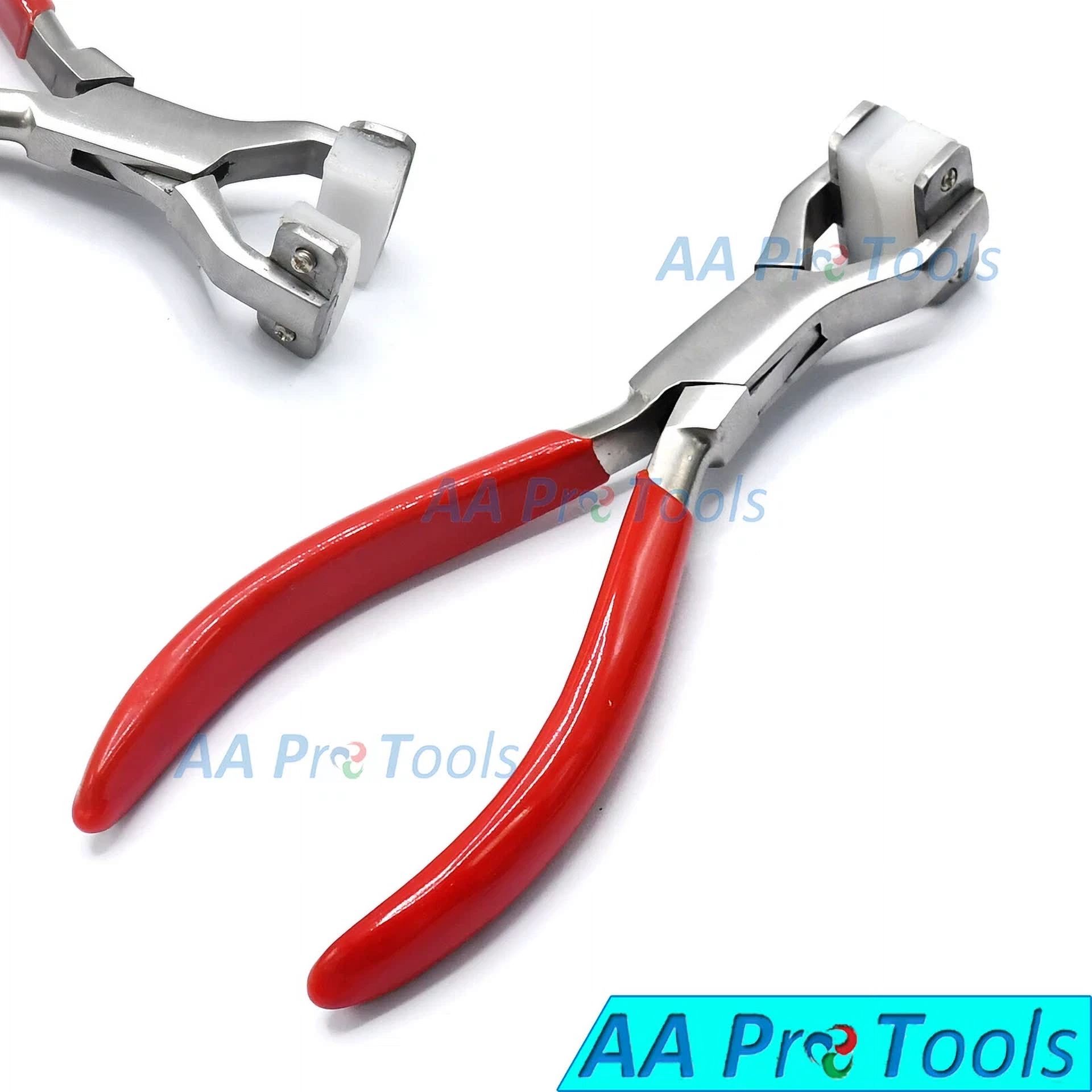 BUTTERFLY- Red-Color Flat Nose Pliers Double Nylon Jaws Optical Jeweler Making Tools