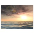 thumbnail image 2 of Dark Sky with Clouds at Sunset - Beach Photo Canvas Print, 2 of 3