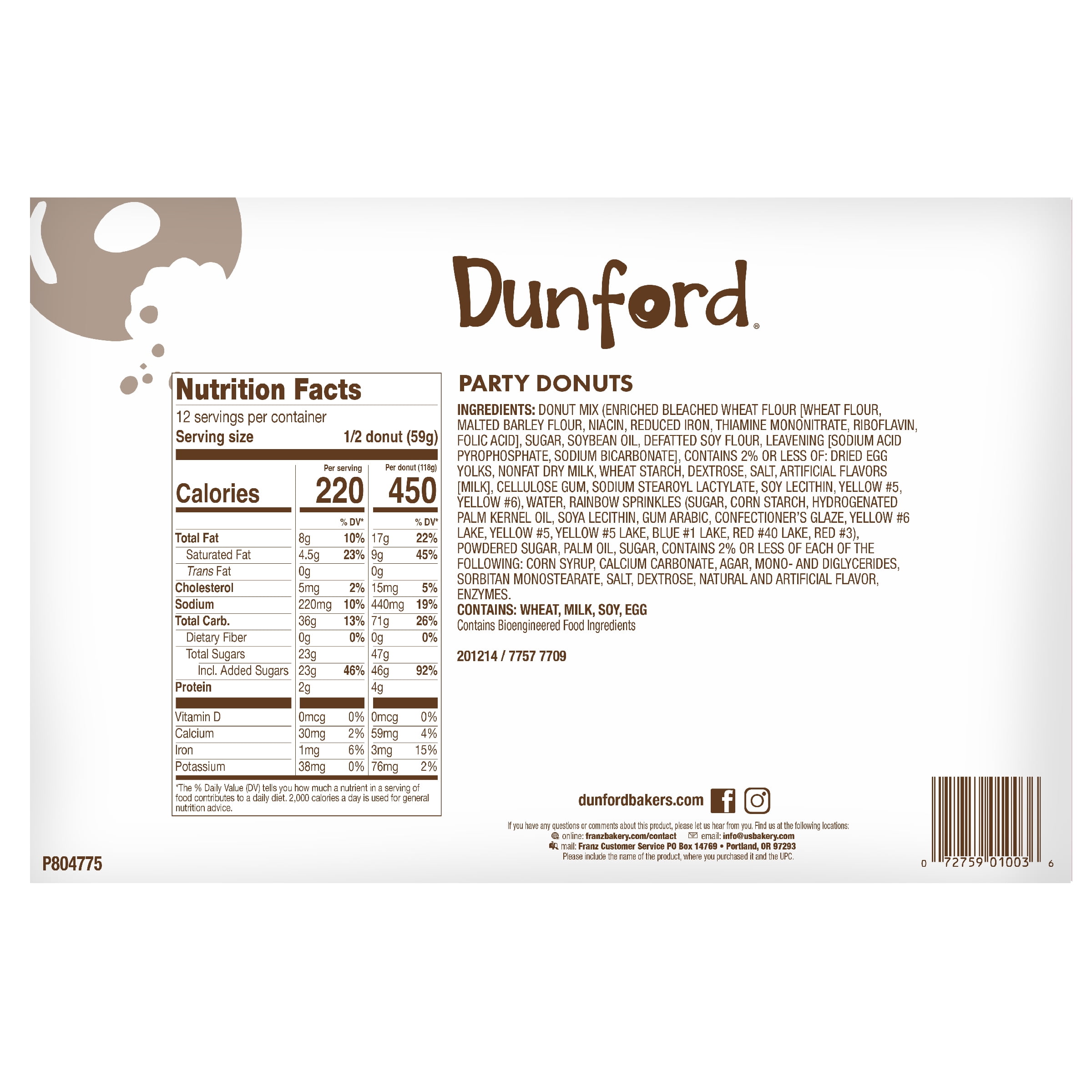 Dunford Party Donuts, 6 Count