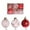 Red, variant on 6-Piece 8cm Christmas Netting Painted Gold Glitter Ornaments Set (Silver)