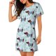 thumbnail image 2 of Balery Dachshund Dog Puppy Camisón de manga corta con cuello redondo para mujer, cómodo y elegante., 2 of 6