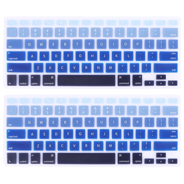 EeaseMX 2 fundas de teclado a prueba de polvo, duraderas y modernas, compatibles con Pro Air A1466, A1466 y A1502 (azul).