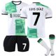 thumbnail image 1 of 2023-2024LiverpoolAwayKidsFotbollströjaKitnr.7LuisDiaz, 1 of 2