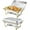 Gold(2pcs), variant on Lumiparty Chafing Dishes for Buffet Set of 4, 8QT Rectangular Buffet Servers and Warmers Sets w/Lid Holder, Stainless Steel Chafer Catering Supplies Buffet Display for Parties, Gold