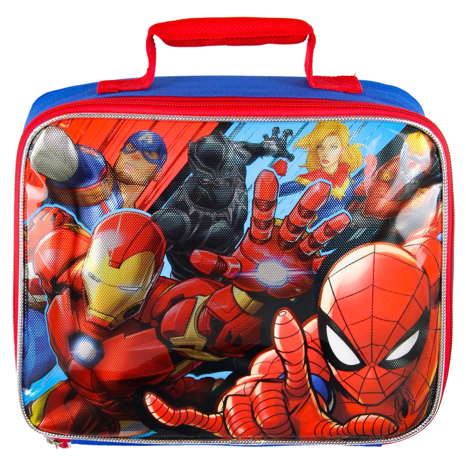 Marvel Comics Avengers Spiderman Iron Man Superheroes Lunch Bag Insulated Lunch Box 10"