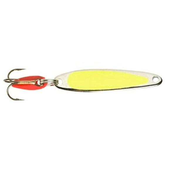 Bay de Noc Lure Co. Swedish Pimples Size: 6 1/2 oz.; Color: Flo. Yellow Nickel FYN