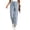 47#Blue, variant on Casual Tapered Trousers for Women Vertical Stripes Elastic Drawstring High Rise Relaxed Fit Everyday Pants with Pockets