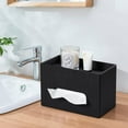thumbnail image 5 of FacoFaco PU Leather Tissue Box Cover with Storage Tray, Black, 5 of 14