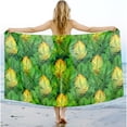 thumbnail image 5 of LA LEELA Women's Bikini Beach Wrap Swimwear Cover up Bathing suit Summer Wraps Swimsuit Sarong Skirts for Women One Size Emerald, Leaves, 5 of 5