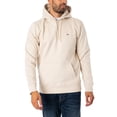 thumbnail image 2 of Tommy Jeans Regular Fleece Pullover Hoodie, Beige, 2 of 5