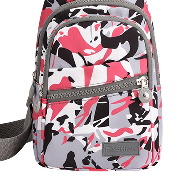 Bolsa de pecho de nailon con múltiples bolsillos de hombro informal para mujer para vacaciones (colorido) Tmvgtek Para estrenar