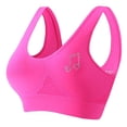 thumbnail image 4 of Oksale Mesh Sports Bras for Women Hollow Out Plus Size Yoga Workout Bra with Removable Pads Breathable Lightweight Supportive Push Up Bralettes Hot Pink L, 4 of 5