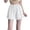 White, variant on QHFBli Women Satin Silk Lace Trim Shorts Silky Low Rise Boxer Shorts Silk Satin Shorts For Elegant Lace Trim Sleepwear Lightweight Breezy Casual Comfortable Pajama Bottoms White M