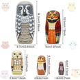 thumbnail image 6 of Benefree Set of 5 Owl Family Nesting Dolls Forest Animals Nesting Dolls Matryoshka Russian Doll Figurines Kids Stacking Dolls for Father's Day Christmas Birthday Owl Lover Home Decoration, 6 of 7