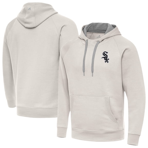 Men's Antigua Cream Chicago White Sox Victory Pullover Hoodie