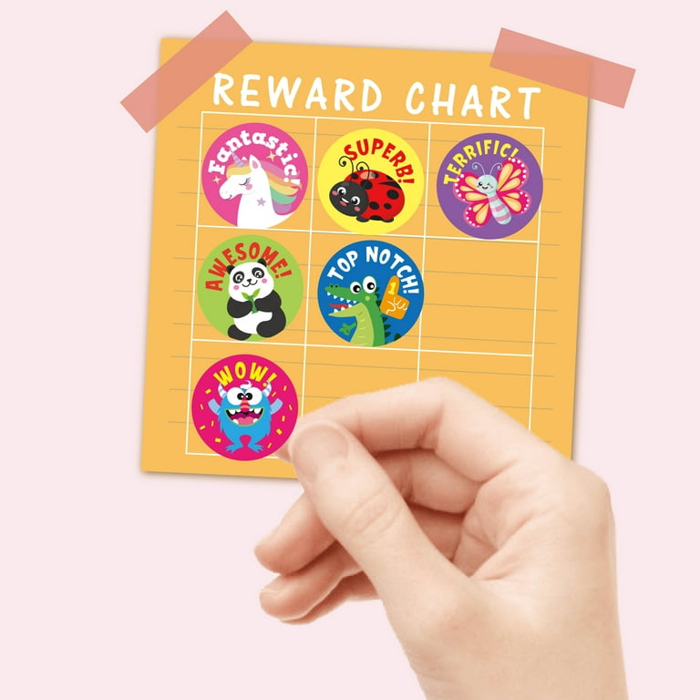 Gooji Small Reward Stickers for Kids, 1008 Pc. Sticker Pack for Teachers,  Classroom, Motivational Class Supplies for Students, Toddler Good Job  Incentive Behavior School Chart, 1 Round (Animal) 