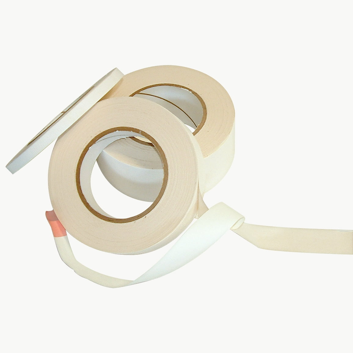 JVCC Double-Sided Flatback Paper Tape [Rubber Adhesive] (DCP-04): 1 in. x 36 yds. (Natural)