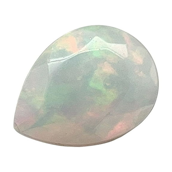 Certified Natural 0.5 Carat Crystal Opal Pear Shape Faceted 8x6 mm Loose Gemstone October Birthstone
