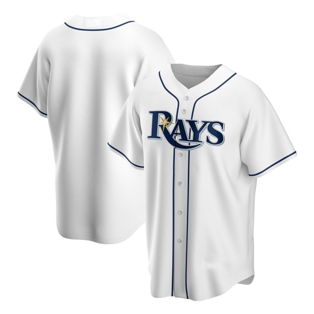 Men's Sport T-Shirt White Tampa Bay Rays Player Jersey Team Uniforms Baseball Jersey–3X-Large