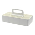 thumbnail image 1 of Caja de almacenamiento con múltiples compartimentos, cesta apilable, organizador para el hogar blanco, 1 of 9