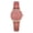 Pink -BB37, variant on Watches for Women Case with Black Leather Strap Fashionable Everyday Elegant Round Watch Red One Size
