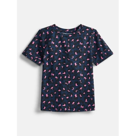 Athletic Works Girls Active Tee with Short Sleeves, Sizes 4-18 & Plus
