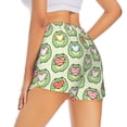 thumbnail image 2 of Uemuo Cute Chubby Frog Pattern Women's Athletic Shorts High Waisted Running Shorts with Liner Pockets Gym Elastic Workout Shorts-Medium, 2 of 9