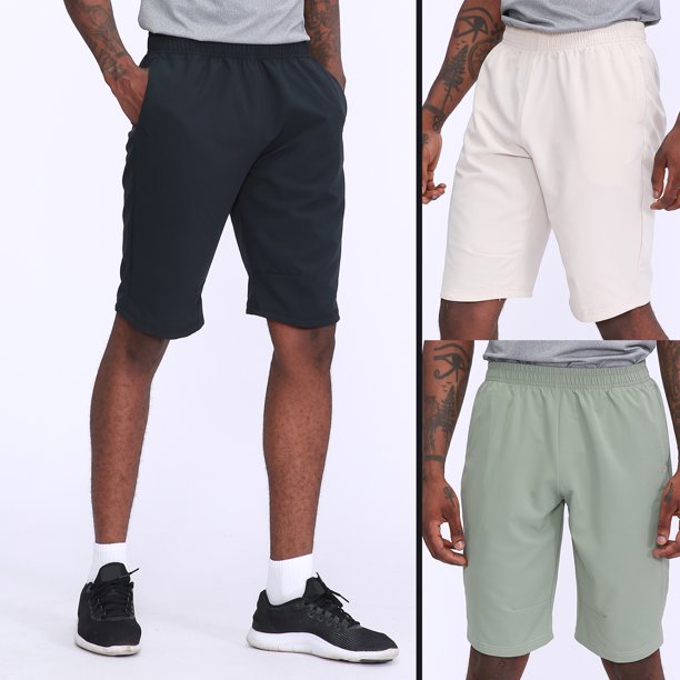 Pantalones cortos deportivos para hombre Bolsillos laterales de secado rápido Pantalones cortos con cintura elástica