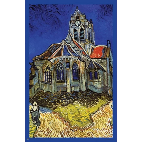 Vincent Van Gogh - The Church at Auvers Mini Poster 11" x 17"